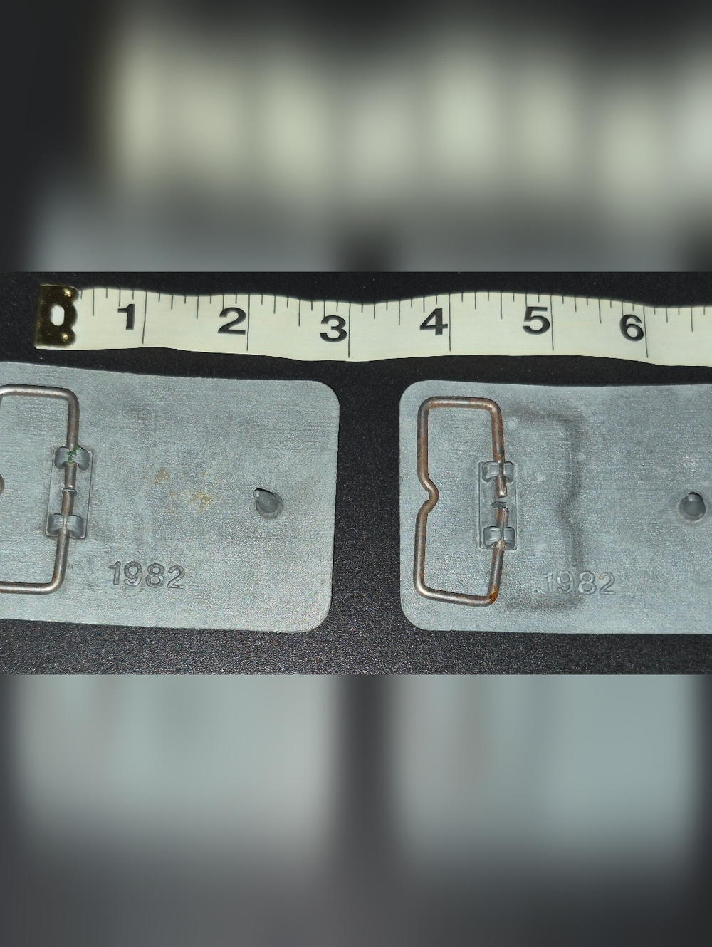2 Vintage 1982 New Holland "Reliable American Farmer" Pewter Belt Buckles 3x2 View 3